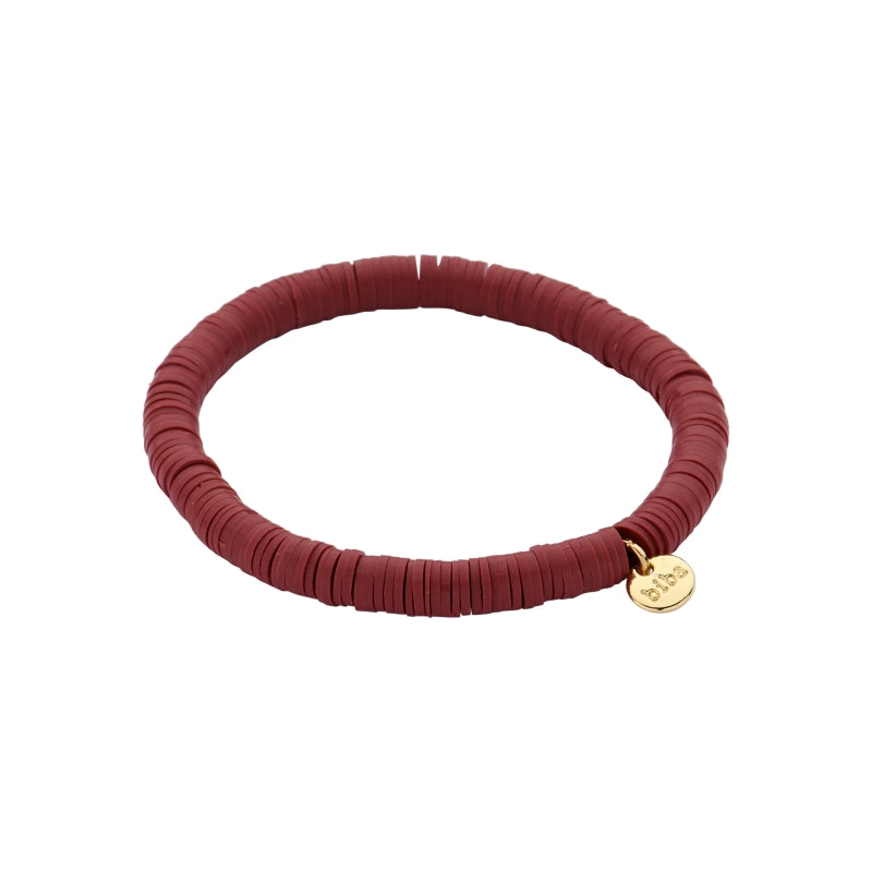 Biba: armbandje klei - bordeaux