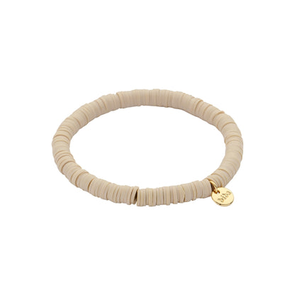 Biba: armbandje klei - beige