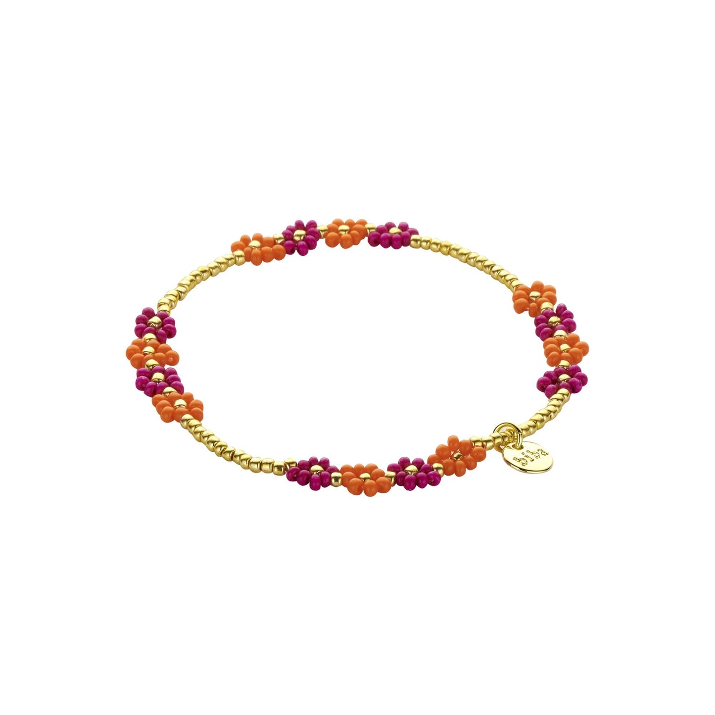 Biba: armbandjes op elastiek bloemetjes