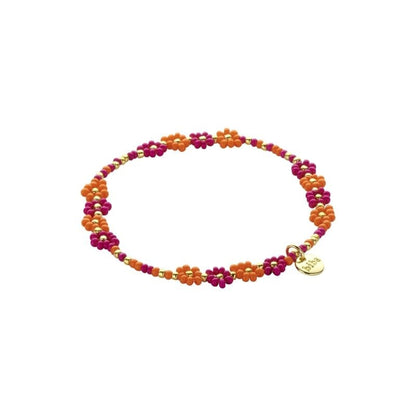 Biba: armbandjes op elastiek bloemetjes
