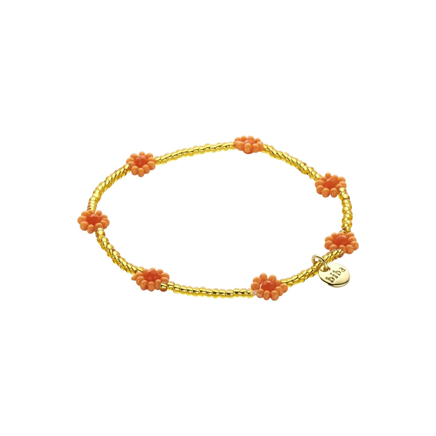 Biba: armbandjes op elastiek bloemetjes