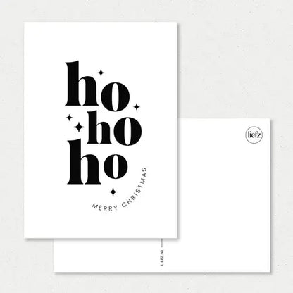 Liefz: kaart a6 - Ho Ho Ho Merry Christmas