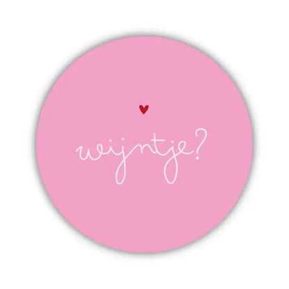 Winkeltje van Anne:  Onderzetter | Wijntje? | Pink