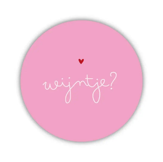 Winkeltje van Anne:  Onderzetter | Wijntje? | Pink