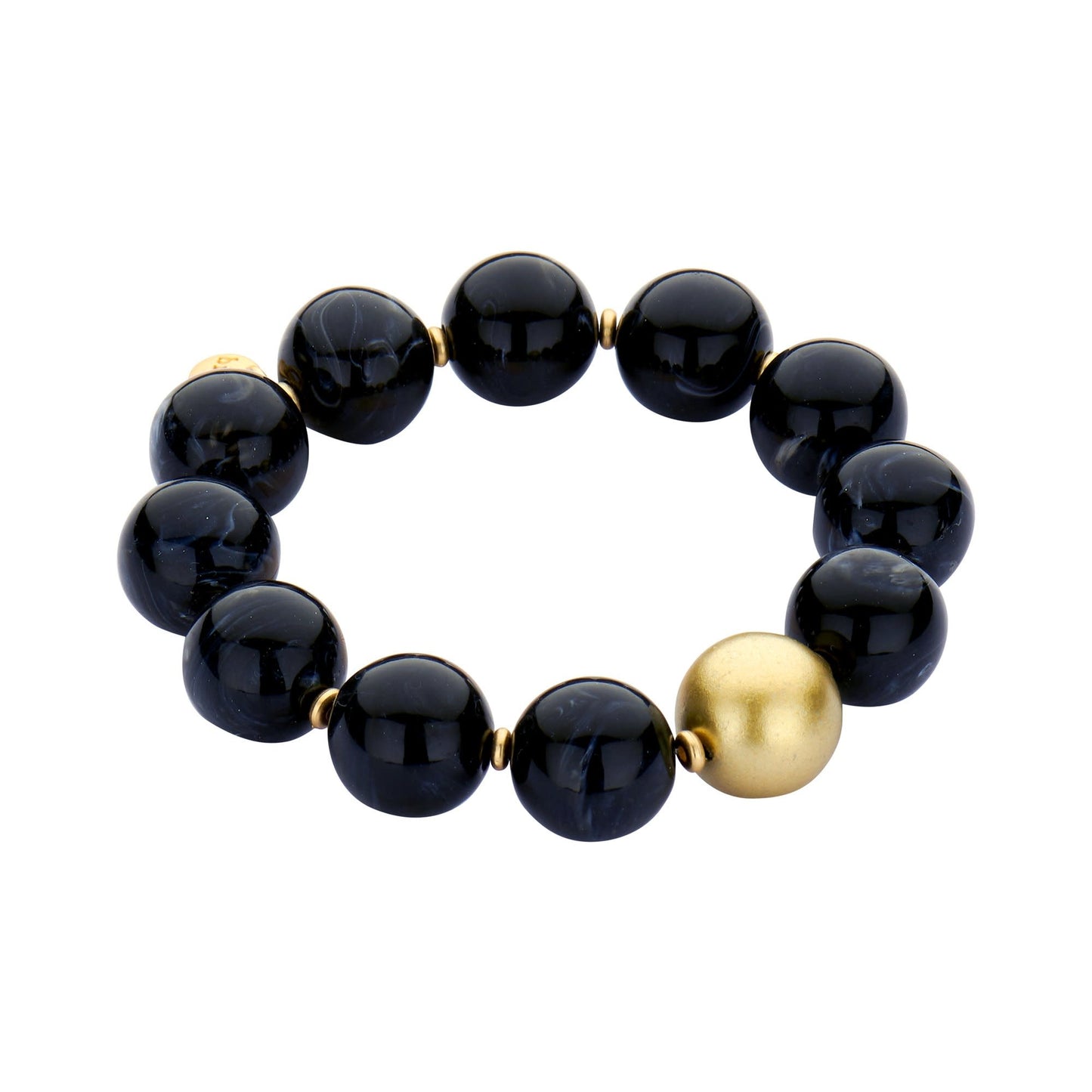 Biba: armband drops of color - zwart