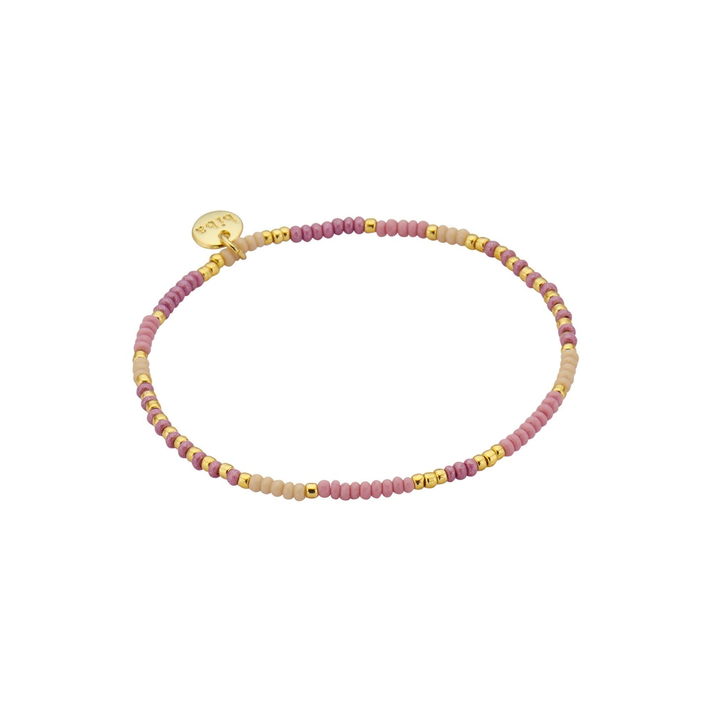 Biba: armband pareltjes op elastiek lila
