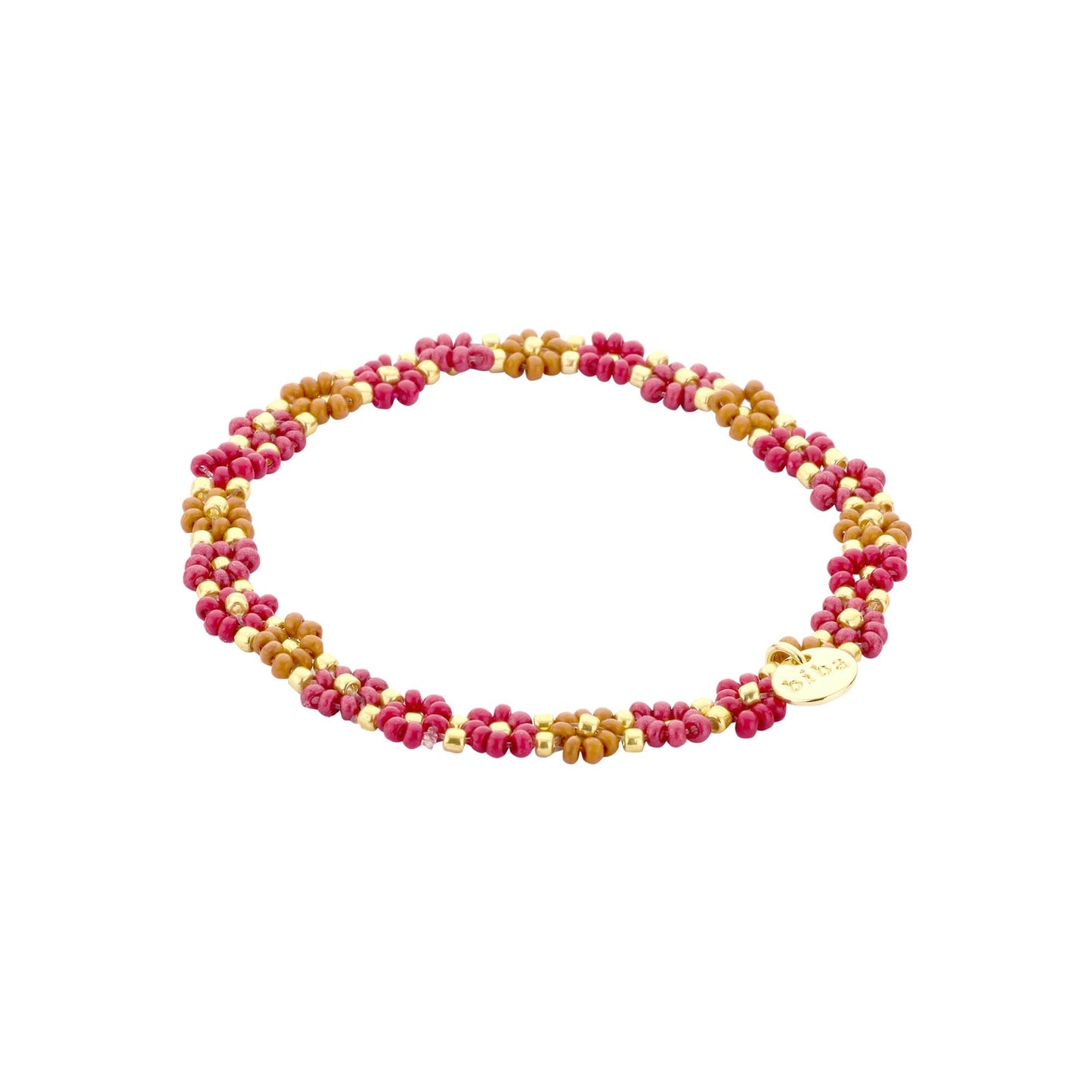 Biba: armbandje elastiek- bloemetjes rondom 55563MIX01
