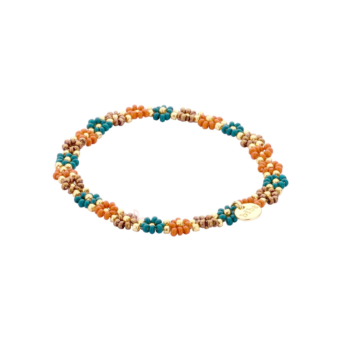 Biba: armbandje elastiek- bloemetjes rondom 55563MIX04