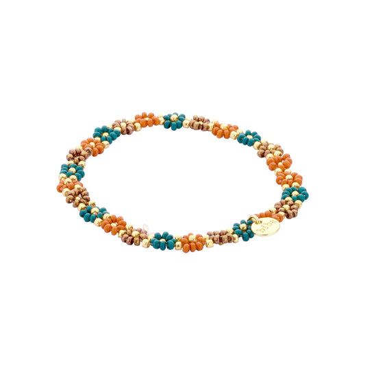 Biba: armbandje elastiek- bloemetjes rondom 55563MIX04
