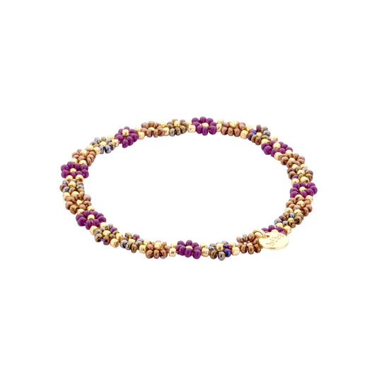 Biba: armbandje elastiek- bloemetjes rondom 55563MIX05