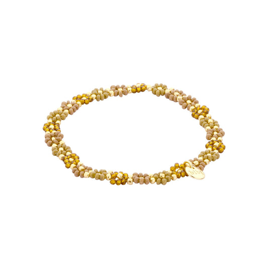 Biba: armbandje elastiek- bloemetjes rondom 55563MIX07