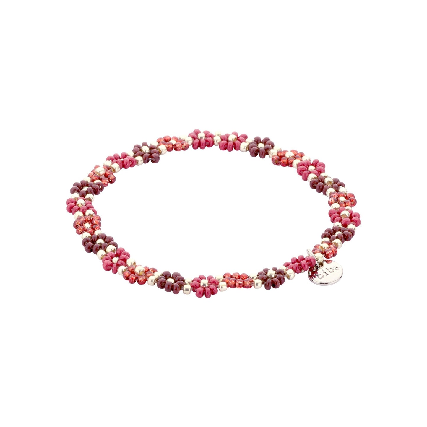 Biba: armbandje elastiek- bloemetjes rondom 55563MIX16