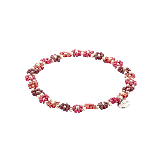 Biba: armbandje elastiek- bloemetjes rondom 55563MIX16