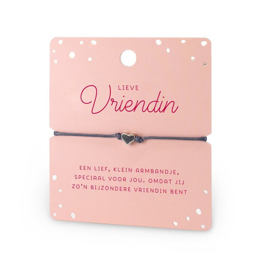 Miko: Hart armband - Lieve vriendin