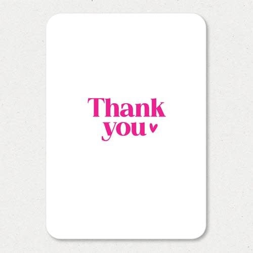 Liefz: kaart a6 - Thank you  (roze)