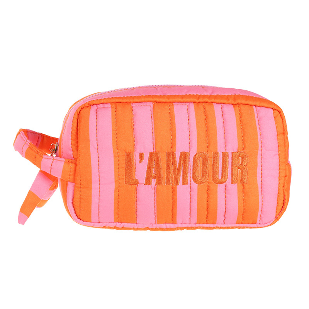 Toilettasje: Nani - oranje/roze
