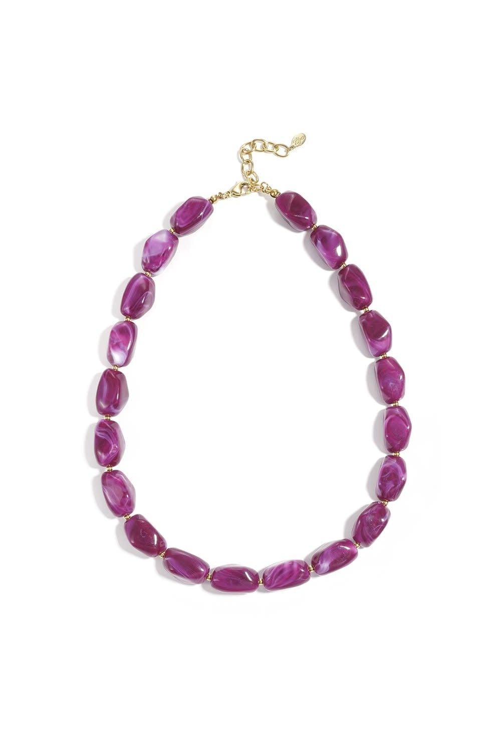 Yehwang: kralen ketting - donkerpaars