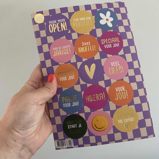 KP: stickervel a5 - handdraw grid