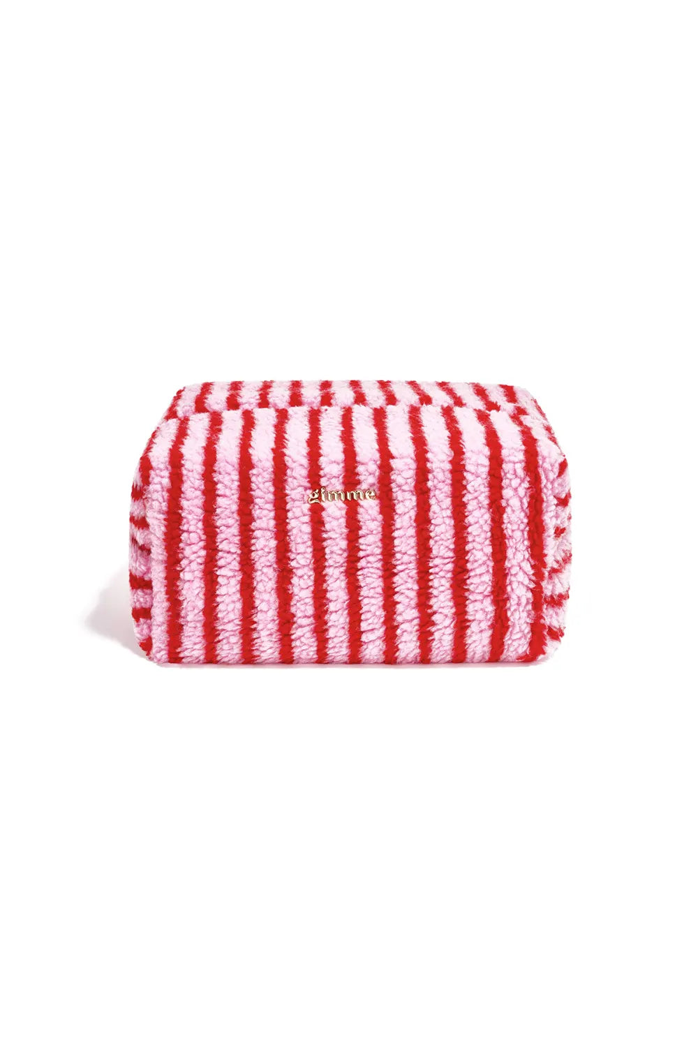 Teddy make-up tas met strepen - rood