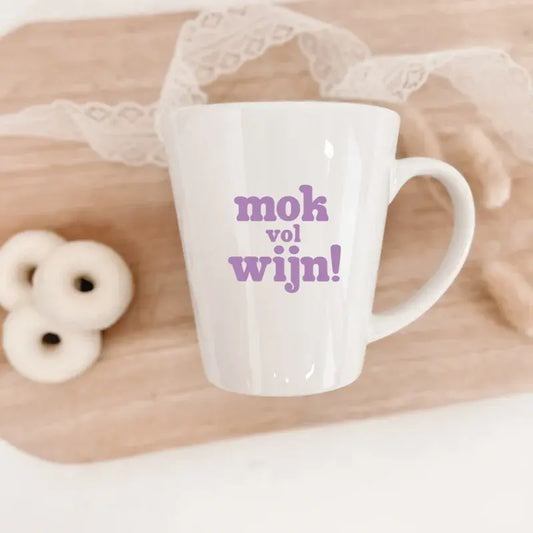 Winkeltje van Anne: Mok | Mok vol wijn | Lila