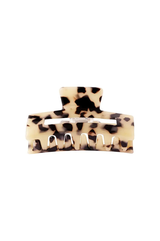 Yehwang: haarclip 8.5 cm print - beige