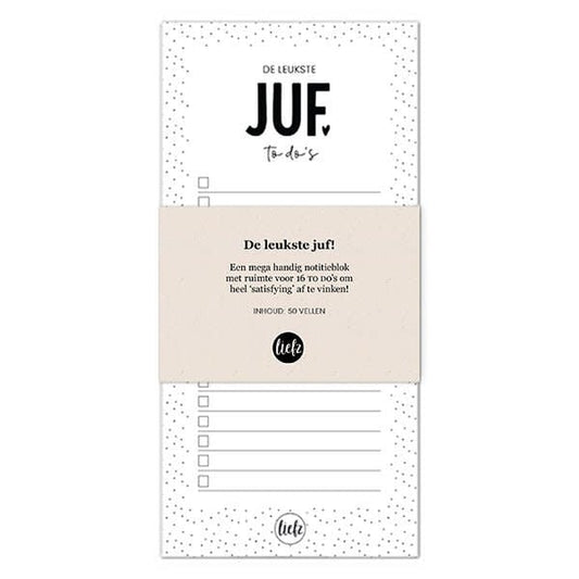 Liefz: Notitieblok | To do's | De leukste juf