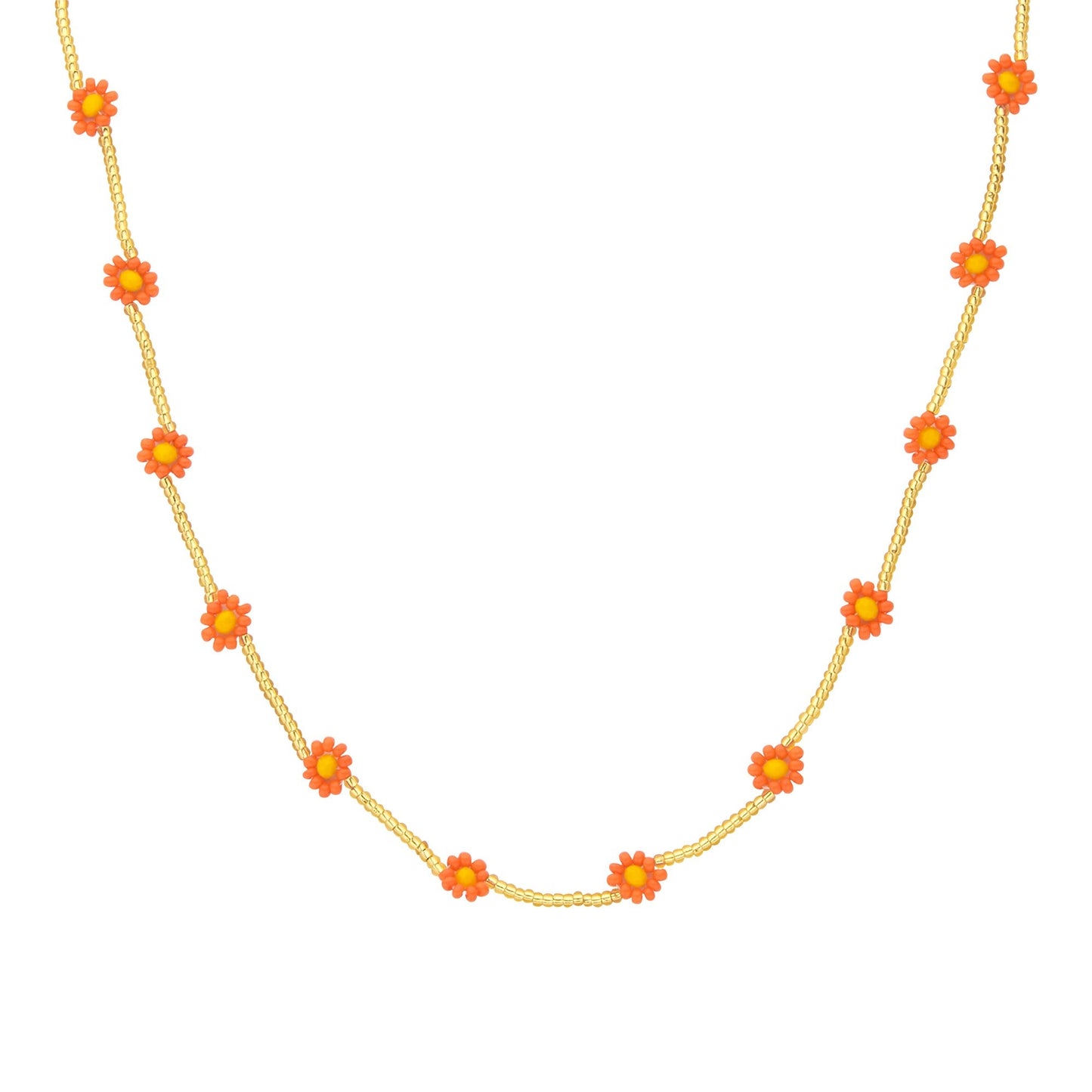 Biba: ketting pareltjes en bloemetje