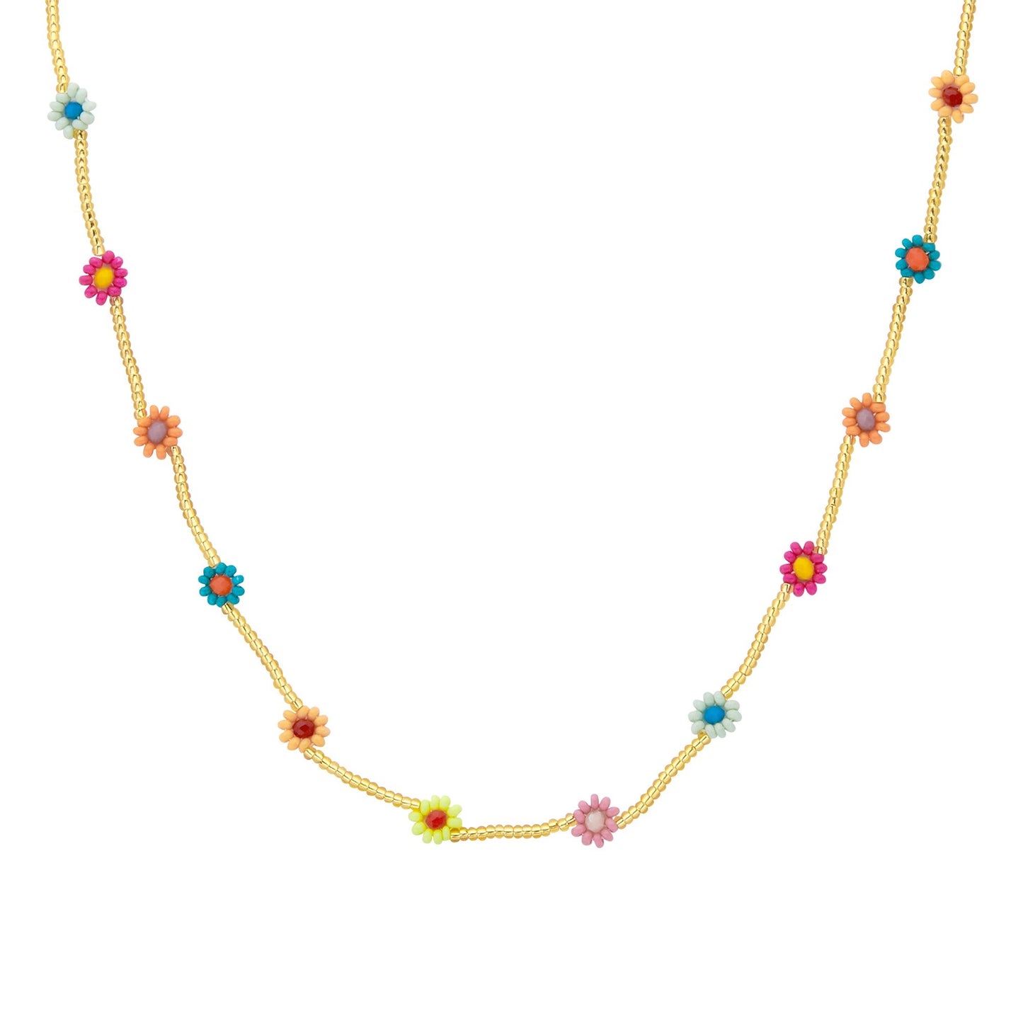 Biba: ketting pareltjes en bloemetje