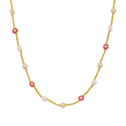Biba: ketting pareltjes en bloemetje