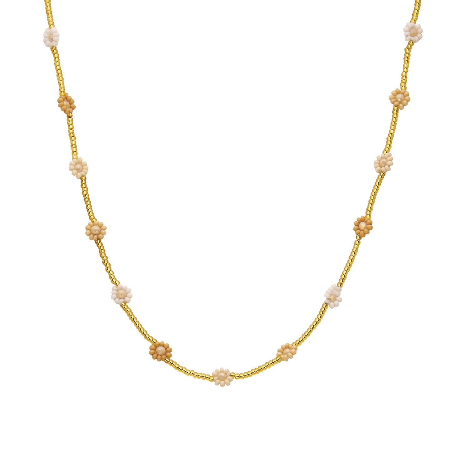 Biba: ketting pareltjes en bloemetje