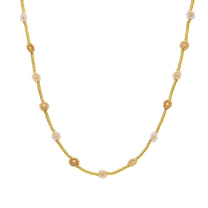 Biba: ketting pareltjes en bloemetje