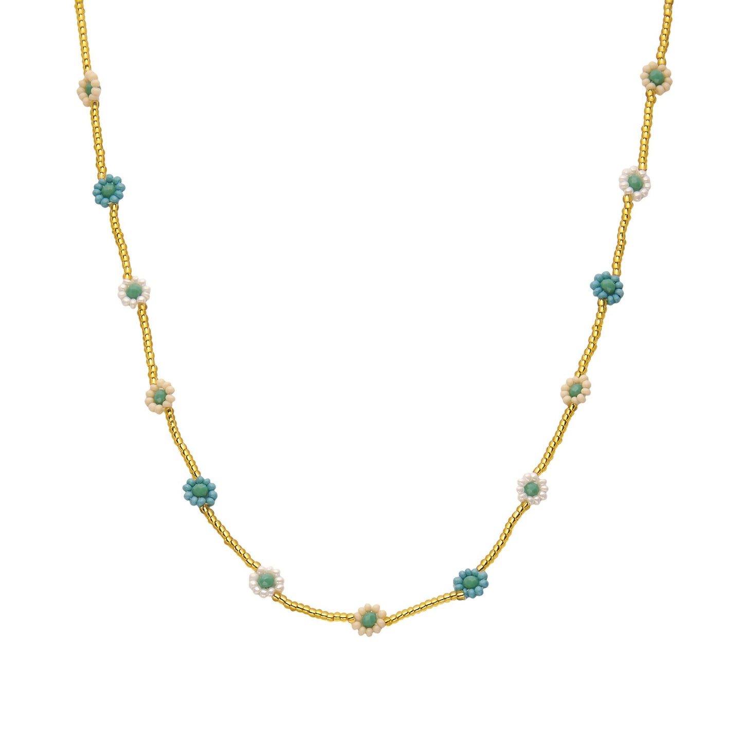 Biba: ketting pareltjes en bloemetje