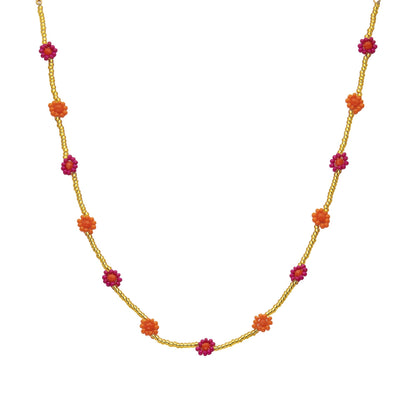 Biba: ketting pareltjes en bloemetje