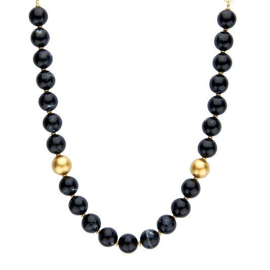 Biba: ketting drops of color - zwart