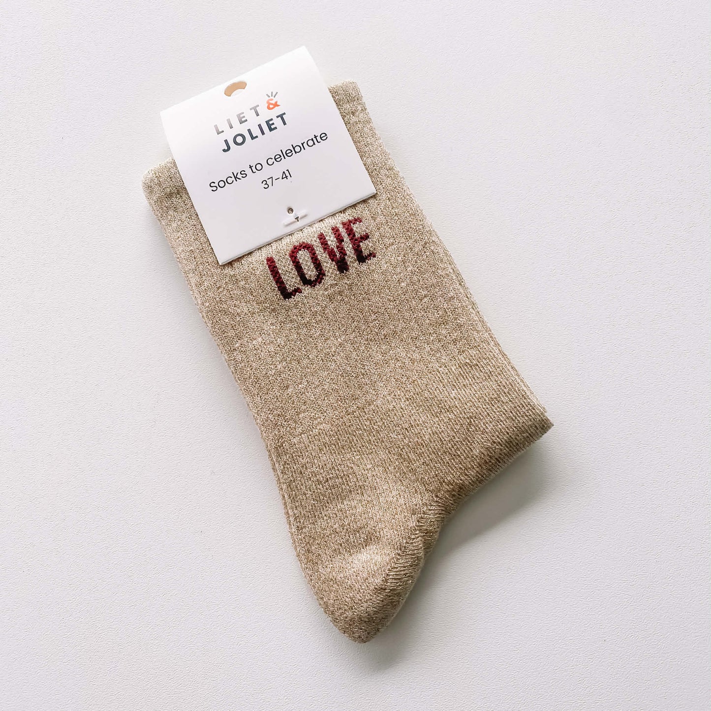 Liet & Joliet: sokken ecru LOVE