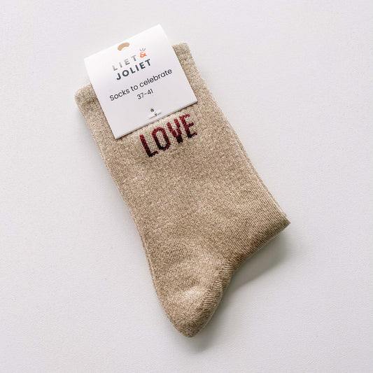 Liet & Joliet: sokken ecru LOVE