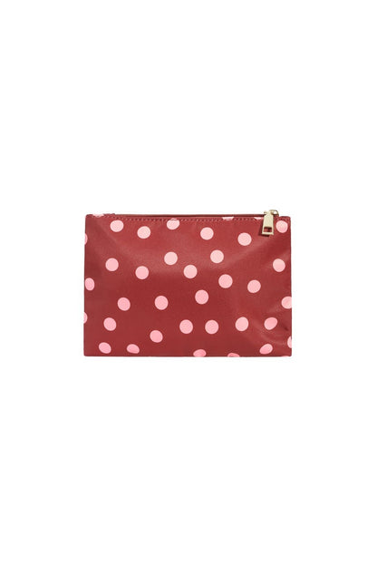 Yehwang: ritstas - stippen roze op burgundy