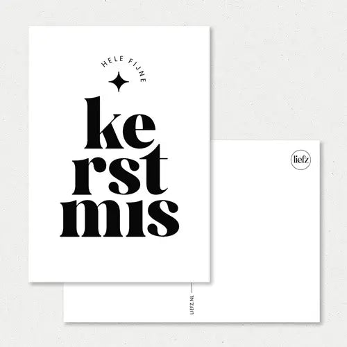 Liefz: kaart a6 - Fijne Kerstmis