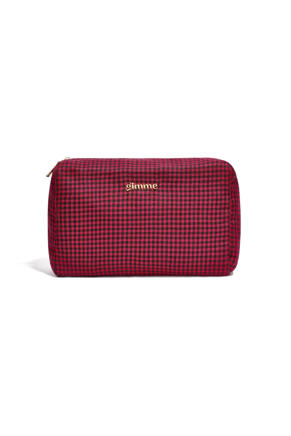 Make-up tas met ruitjes - rood