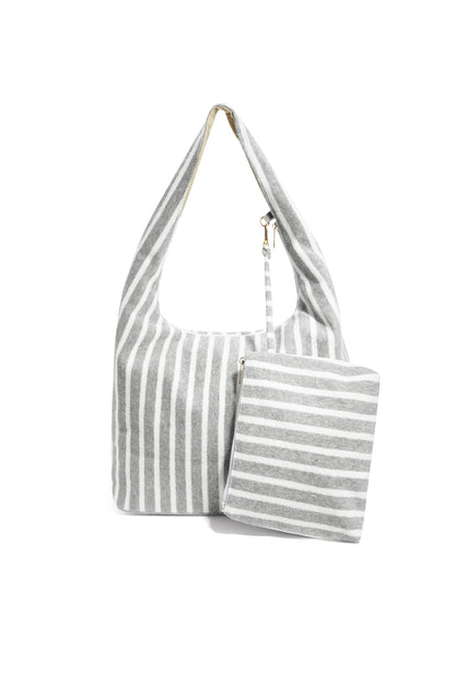 Shoppertassen met strepen, eenvoudig, polyester, dagelijkse accessoires