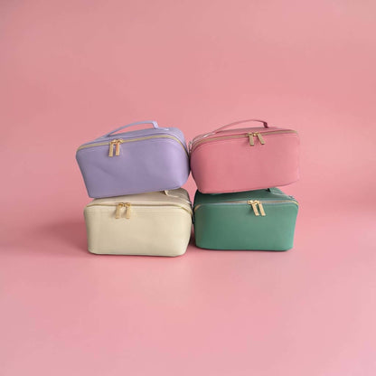 Superhandige make-up tas met schuine rits