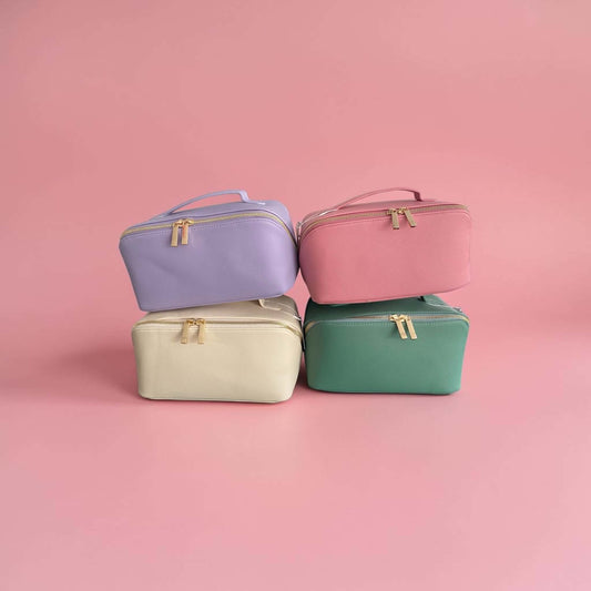 Superhandige make-up tas met schuine rits