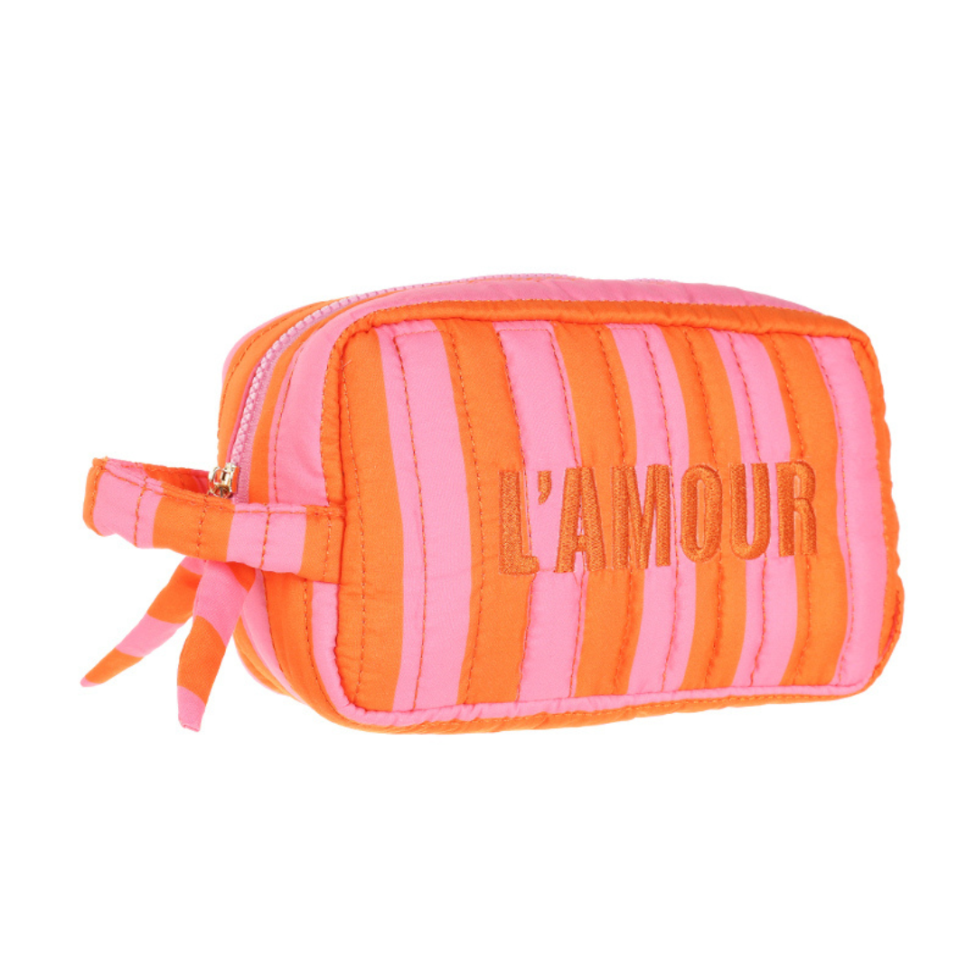 Toilettasje: Nani - oranje/roze