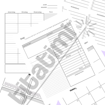 titatimi - printable - bundel dag, week en maandplanners