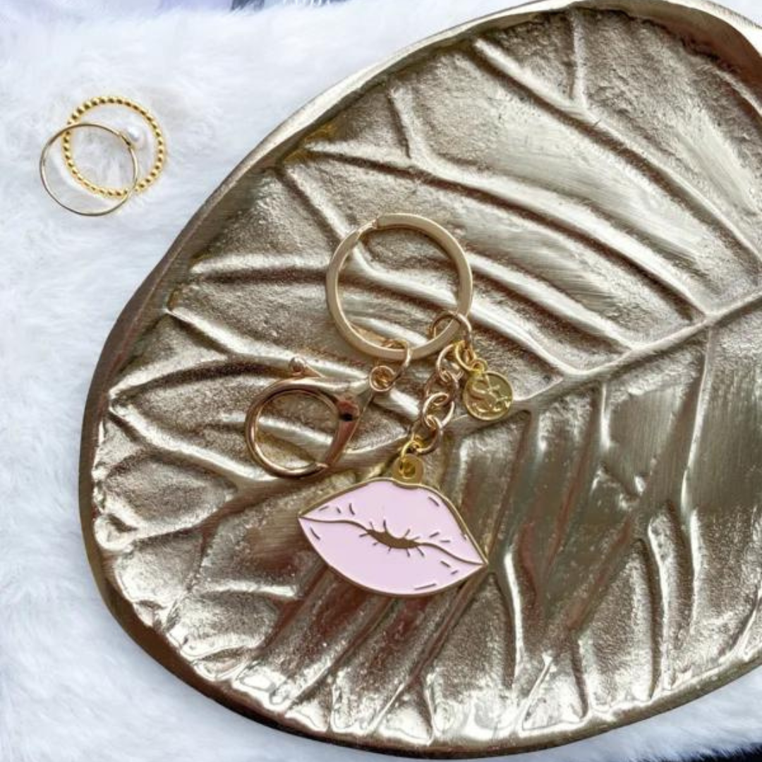 Stationery & gift Sleutelhanger | Kiss | Roze