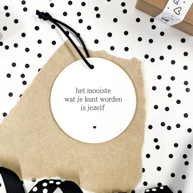 Winkeltje van Anne Mini roundie hanger | het mooiste wat je kunt worden is jezelf