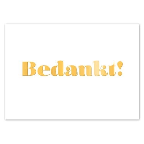 Liefz: Kaart | Bedankt | Goudfolie