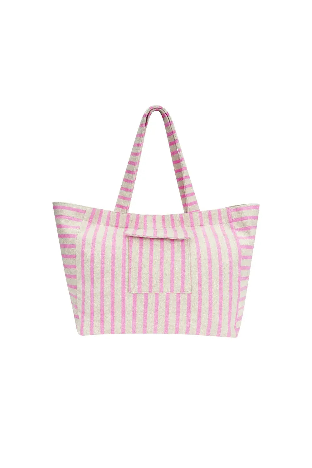 Yehwang: Shopper (01) - badstof - grijs/roze