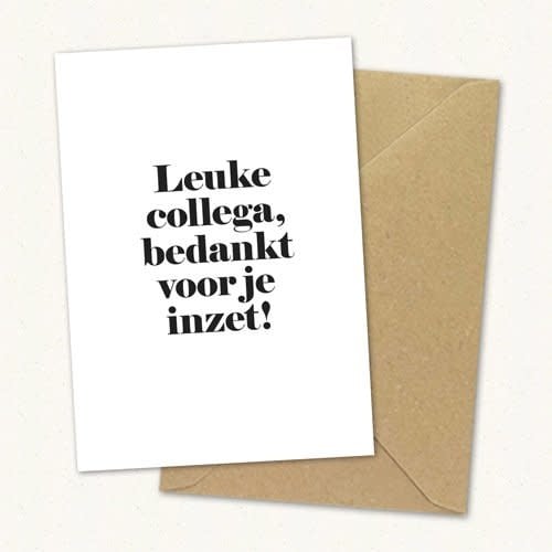Liefz: Kaart | Leuke collega bedankt voor je inzet