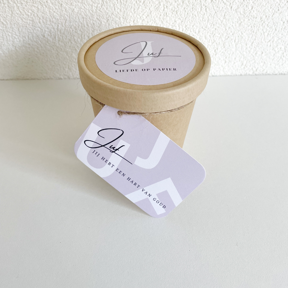 Liefde op papier: Gouden hart kado| Juf